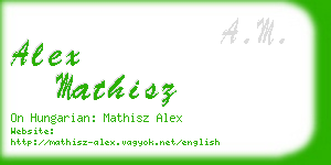 alex mathisz business card